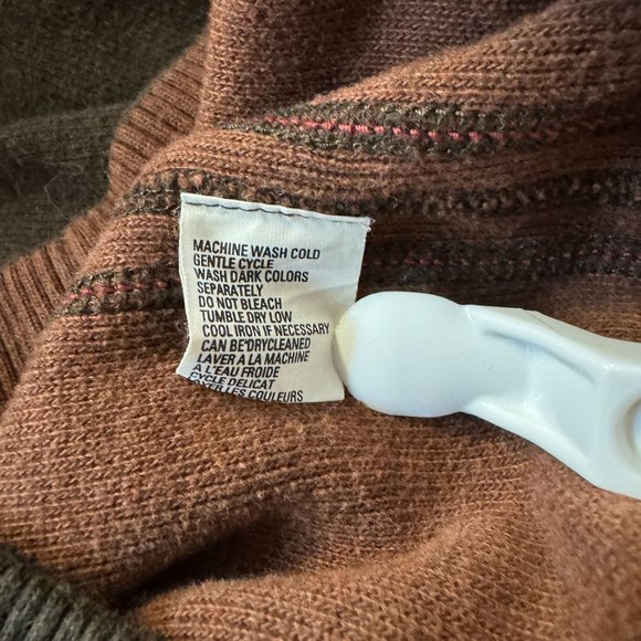 Tommy Bahama Mens Brown 1/4 Zip Pullover Long Sleeve Sweater - Picture 7 of 10